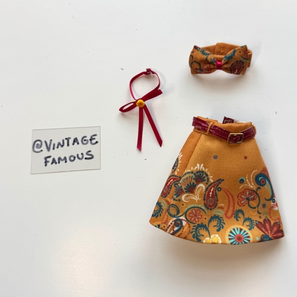 Boho Go Poppy Parker Fashion Doll Outfit Skirt Headband Belt Collar Integrity IT - Picture 1 of 3